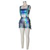 European and American Women’s Metallic Bandeau Fringe Suspender Shorts Set
