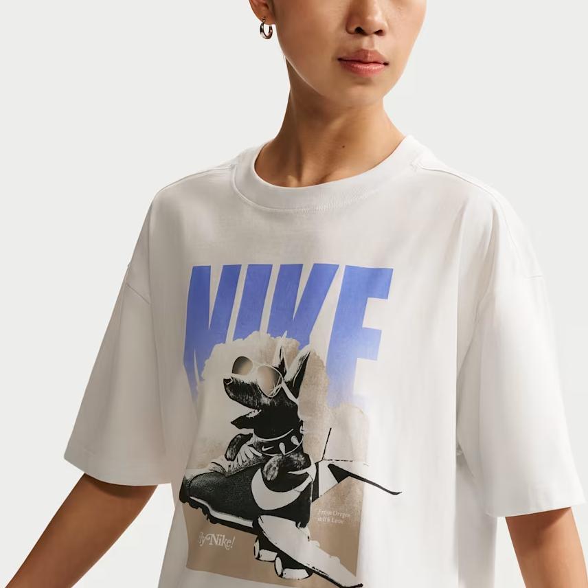 Nike Sportswear Lightweight Cotton Comfortable Casual Drop Shoulder T-Shirt Women tops IR7588-121