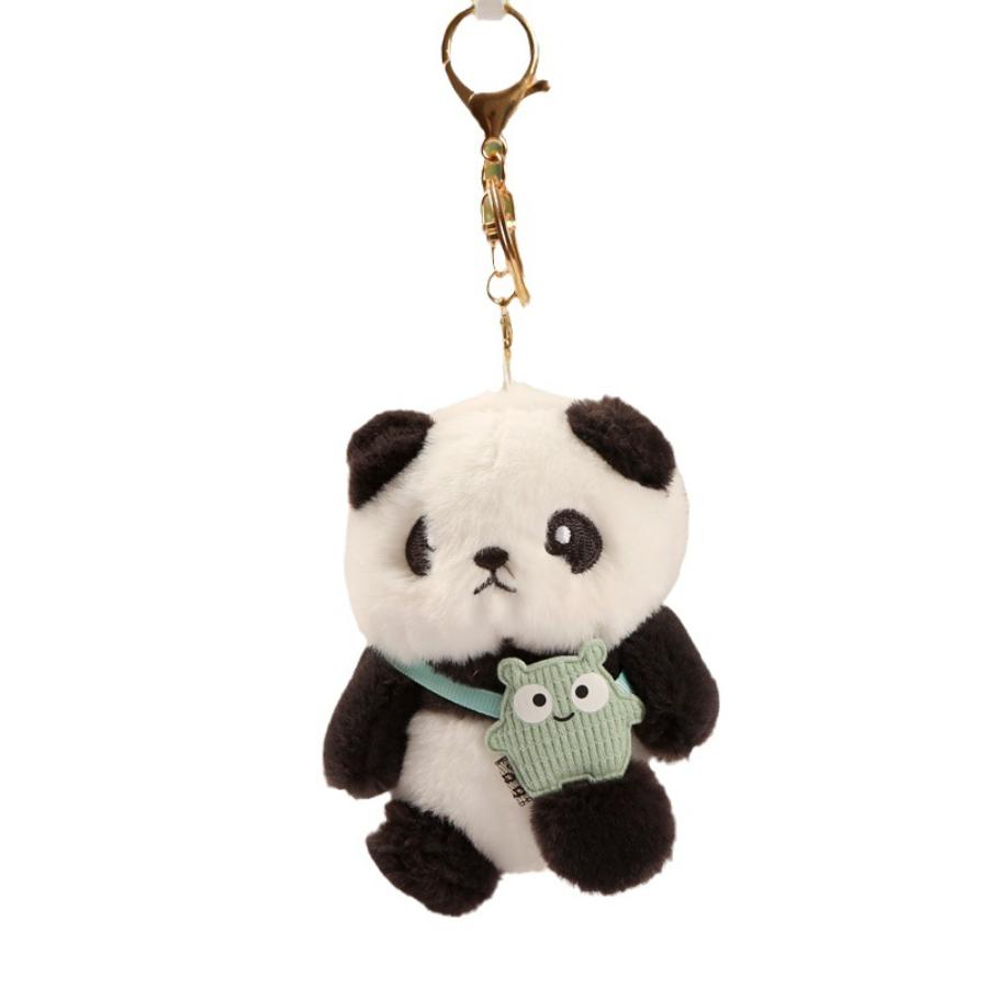 Cute Banboo Panda Plush Toy Keychain Kawaii Panda Pendant Bag Accessories Car Key Chain Pendant Boyfriend Gift Bag Decor