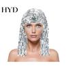 PET Glossy Ribbon Wig Colorful Foil Tinsel Wigs Metallic Fancy Party Shiny Cosplay Costume Photo Booth Prop for Adults Women Reflective Hair