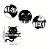 Customized Cat Metal Wall Sign, Personalized Art for Cat Lovers, Charming Hanging Decor