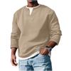 Men'S Button Up Long Sleeved Fashionable Casual Sports Top