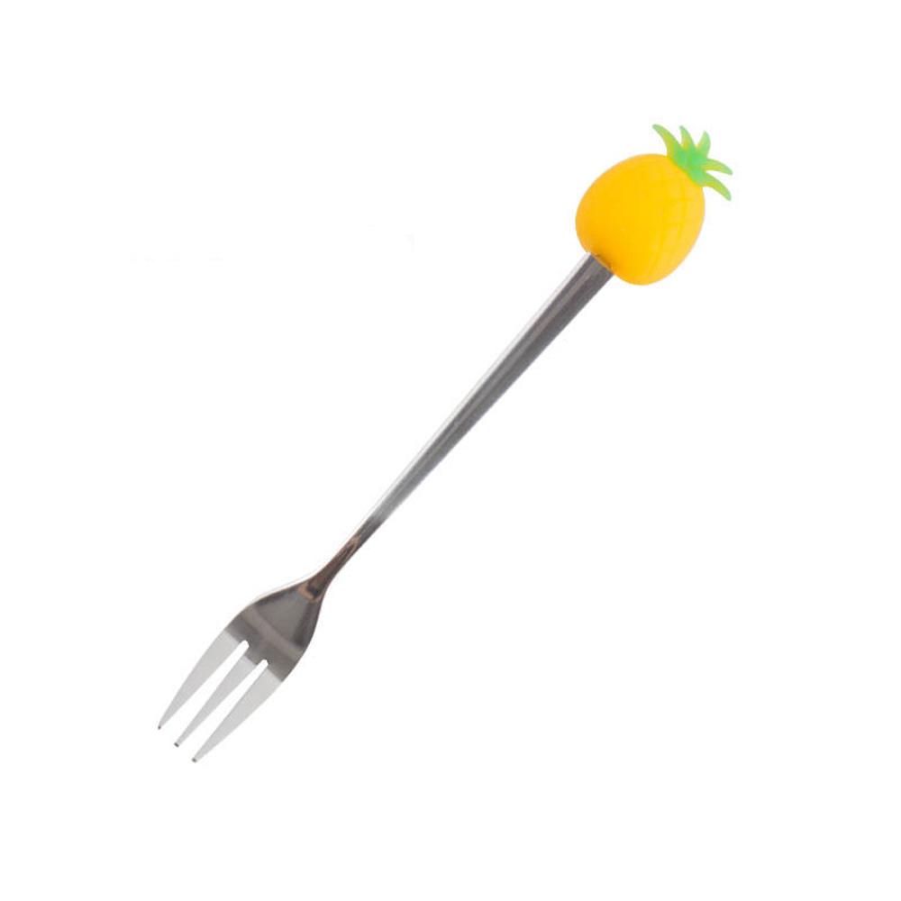 

Cute Kitchen Tool Dinnerware Dessert Sugar Cake Stirring Spoon Teaspoon Fruit Fork Coffee Spoon Pineapple Fork