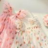 Heart Print Mesh Princess Dress - 2025 Kids' Summer Tutu