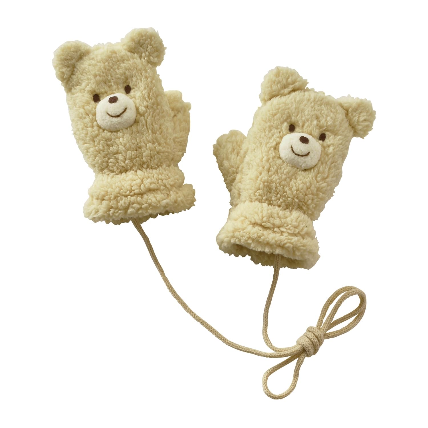 

MIKIHOUSE HOT BISCUITS Mittens, Boys and Girls, Kids Clothing, Beige, Size S (Ages 1-3), 73-7601-491