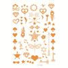 Metal Lace Waterproof Temporary Tattoo Stickers