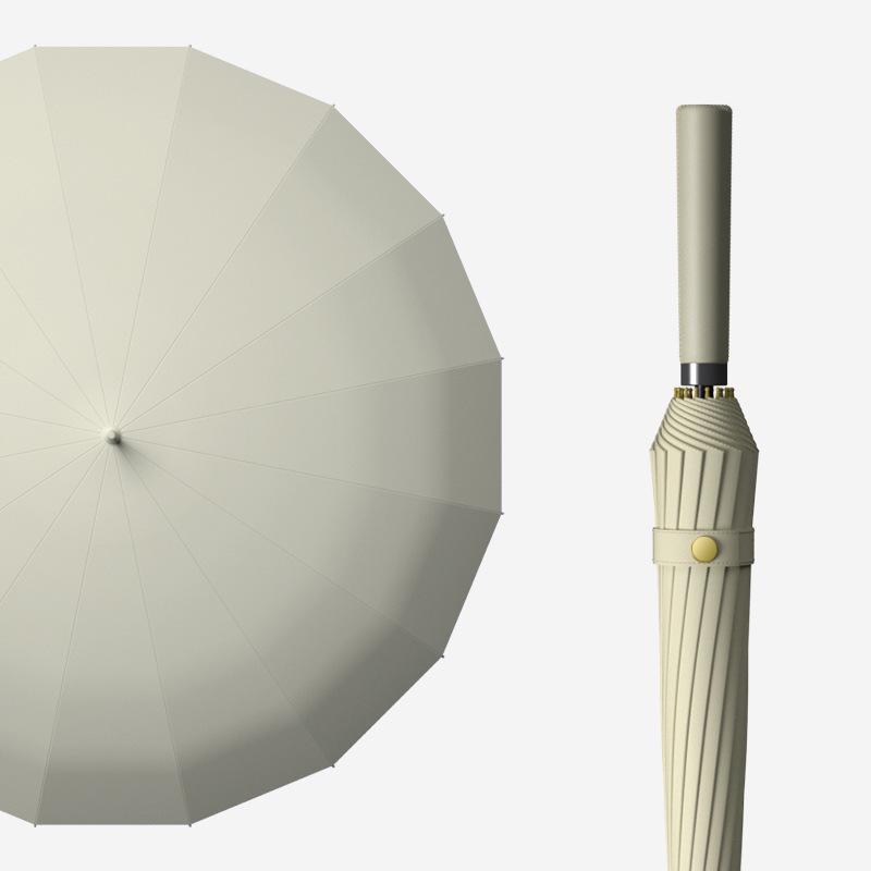 24-Rib Windproof Extra-Large Automatic Umbrella, Long Handle, for Men and Women, Customizable Logo