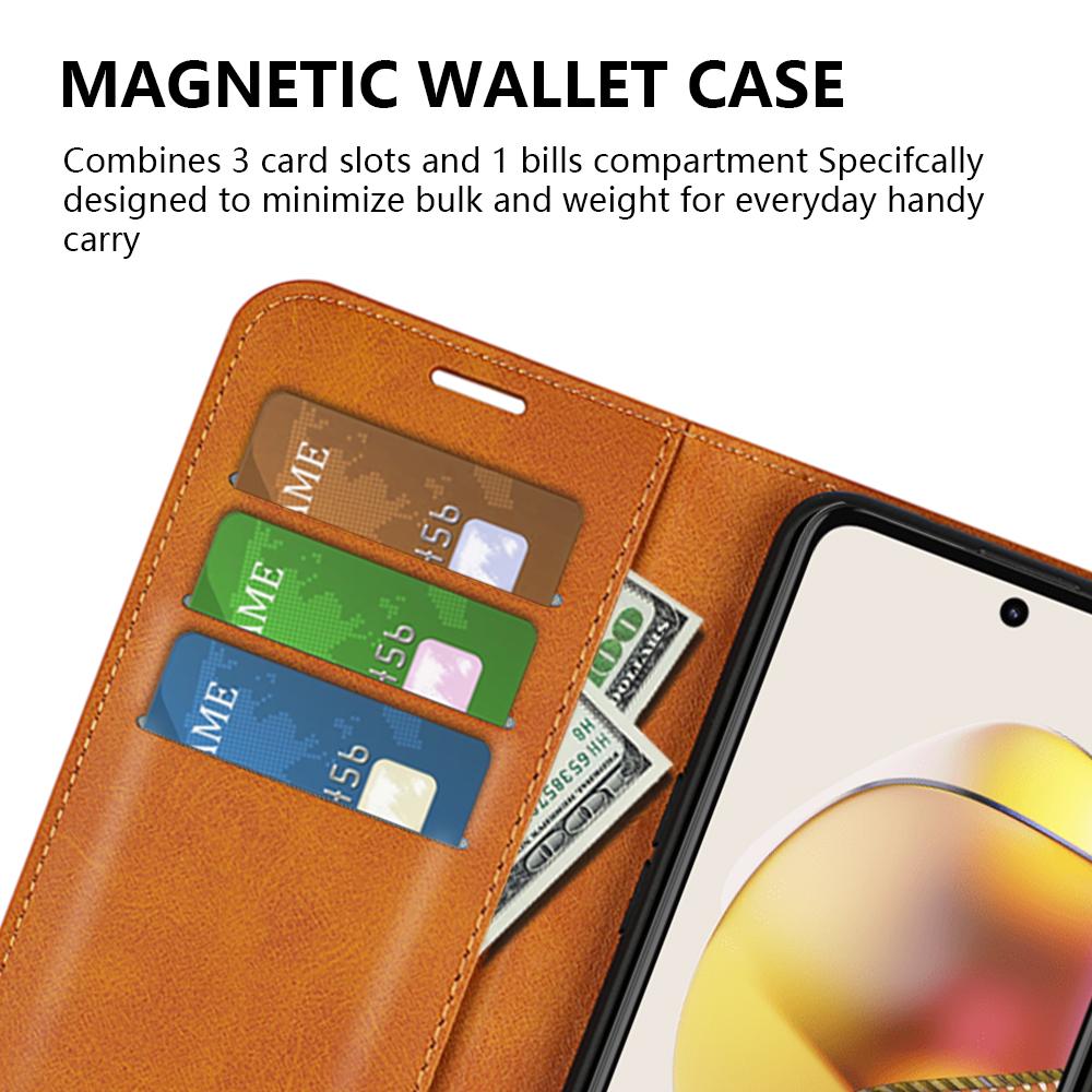 For Motorola Moto G73 5G PU Leather Phone Case Stand Wallet Calf Texture Drop-proof Flip Phone Cover