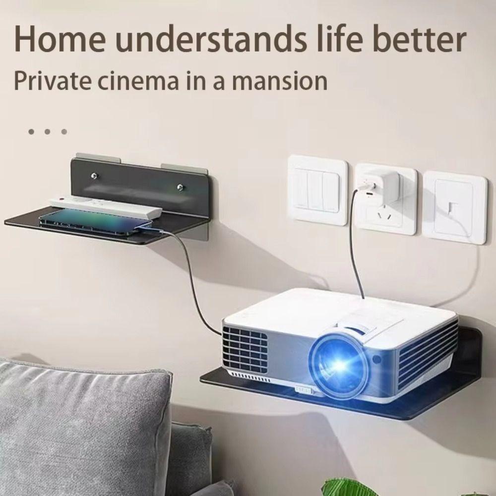 Carbon Steel Router Shelf Non Perforated Camera Placement Rack  Living Room