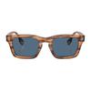 Burberry Sunshade Eye Protection Acetyl Rectangular Sunglasses Unisex Couple Brown