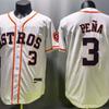 Houston Astros 3 Pena White Embroidered Fan Baseball Jersey Short Sleeve Unisex