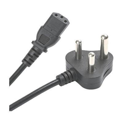 South Africa 3-Pin Plug Power Cord, 1.5m SABS-Certified 3x0.75/1.0/1.5 Sq Mm AC Cable