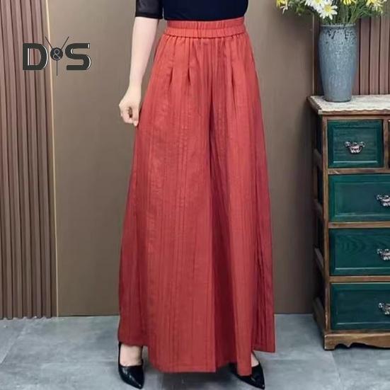 Women Pants Elastic High Waist Oversized Wide Leg Sporty Casual Style Trousers with Pockets Solid Color Long Pants