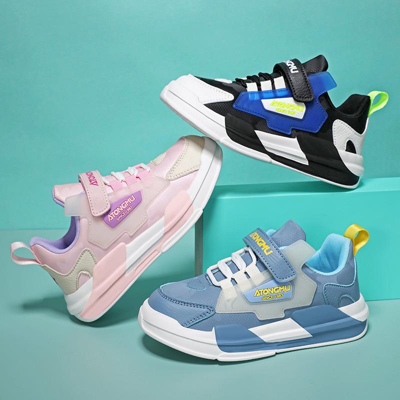 Children's Sports Shoes Spring and Summer New Waterproof Leather Surface Boys Running Shoes Middle and Old Children Fashion Versatile Classmates Girls