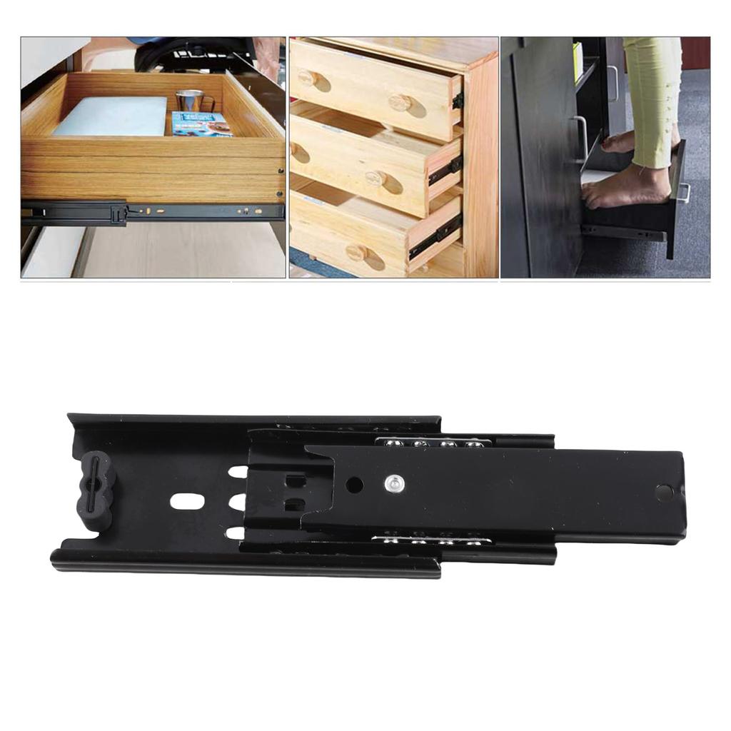 2pcs Short Drawer Slides Furniture Rail Kitchen Cupboard Hardware 4in