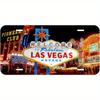 Welcome To Fabulous Las Vegas Nevada Tag 03 - Vintage Car License Plate with Vibrant Neon Signs Design Durable Metal Constructi