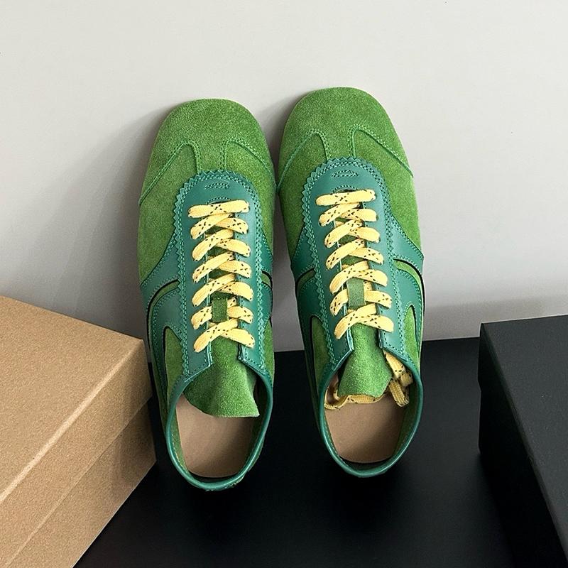 Germany genuine leather sneakers 2025 new womens shoes mens shoes comfortable casual deerskin plate shoes laceup flats designer