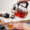 Korean Style Automatic Glass Kettle: Black & Flower Tea Maker, Multi-functional, Household.
