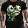 Funny Frog Graphic Big Eyes Frog Design Printed T-Shirt