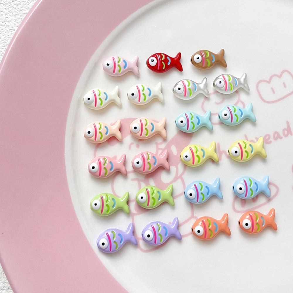 10pcs Handmade Craft Mini Fish Beads Cartoon Jewelry Making Material Bracelet Making Kit