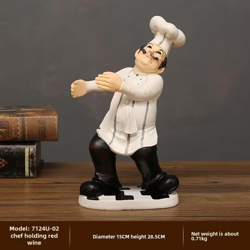Figurine Chef Resin For Living Room Cake Shop Decoration Gifts Students For