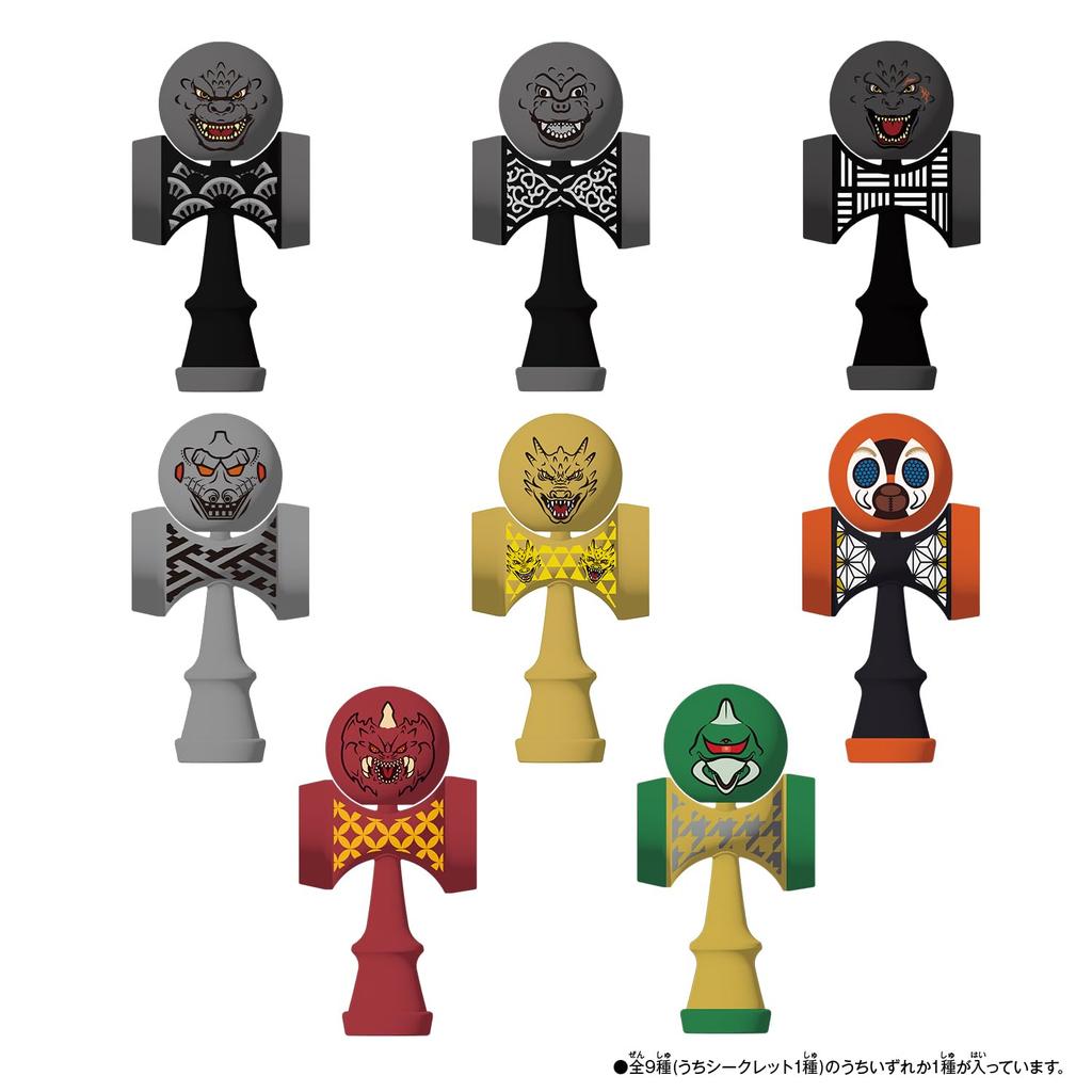 Bandai Collectible Mini Kendama Godzilla Characters of (Box 9)