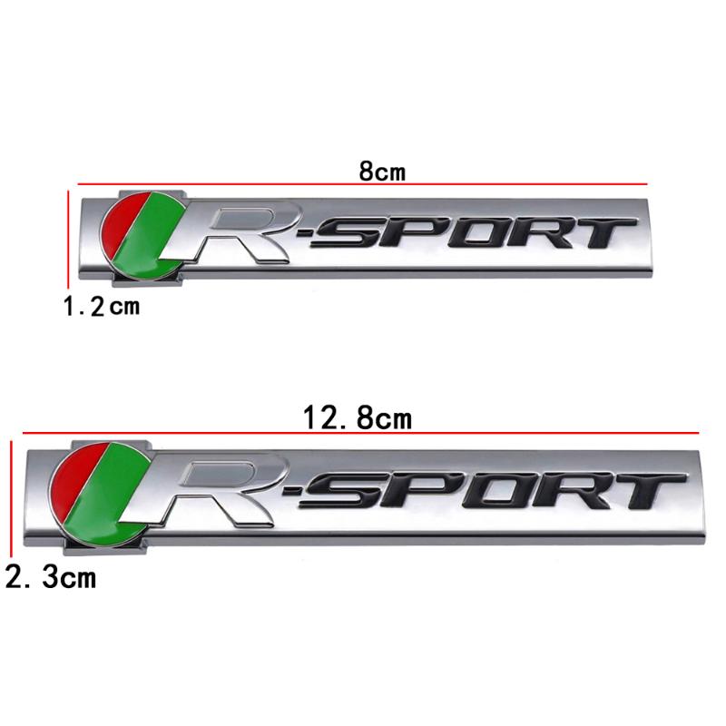 3D Car R-sport Logo Front Grille Emblem Side Fender Trunk Badge Sticker for E-Pace F-Type XE I-Pace XF F-Pace SType XJ XK