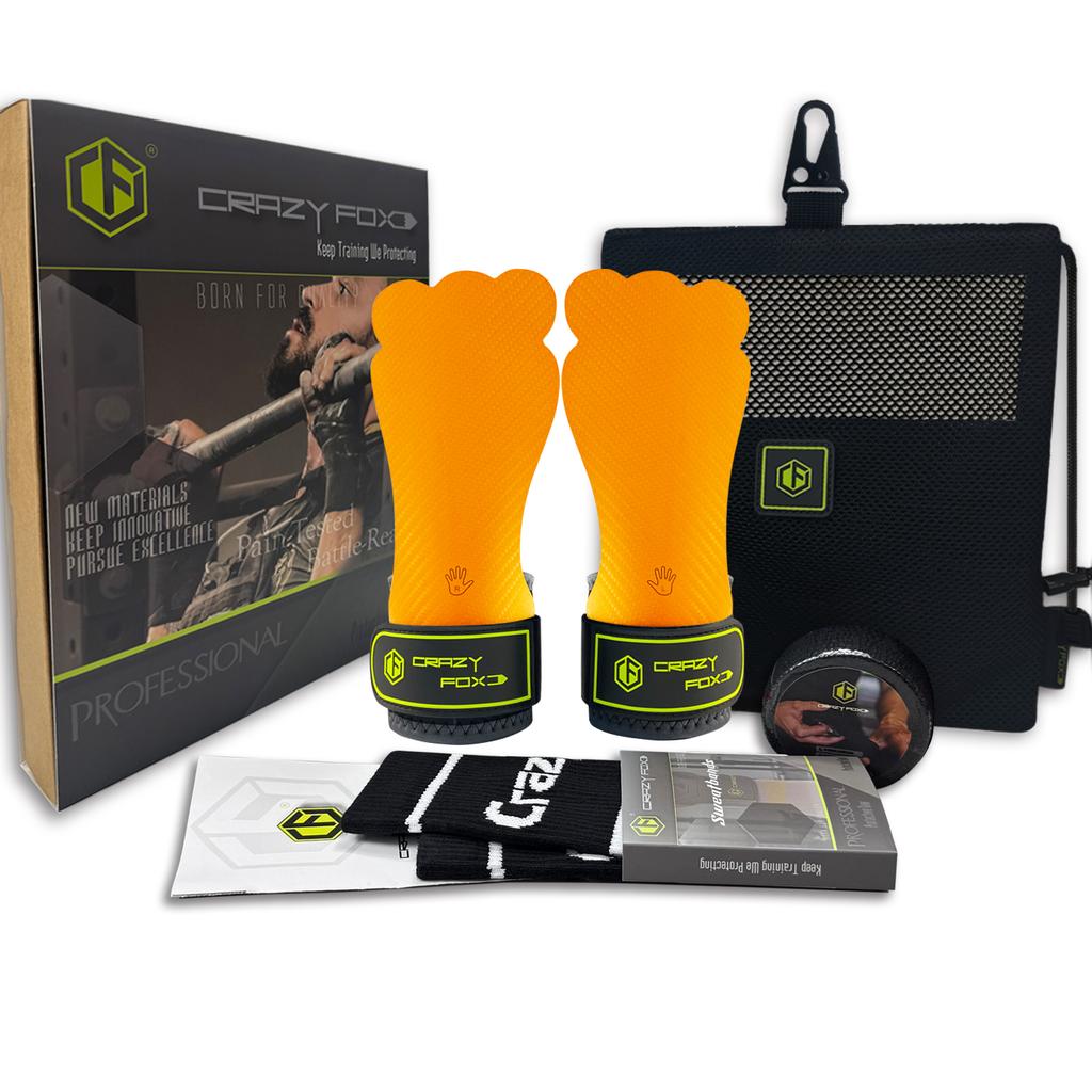 Crazyfox Rana Ginnastica Fitness Esercizio Antiscivolo Impugnature per le Mani, Protezioni per il Palmo, Calleras Materiale Velites di Grado Superiore