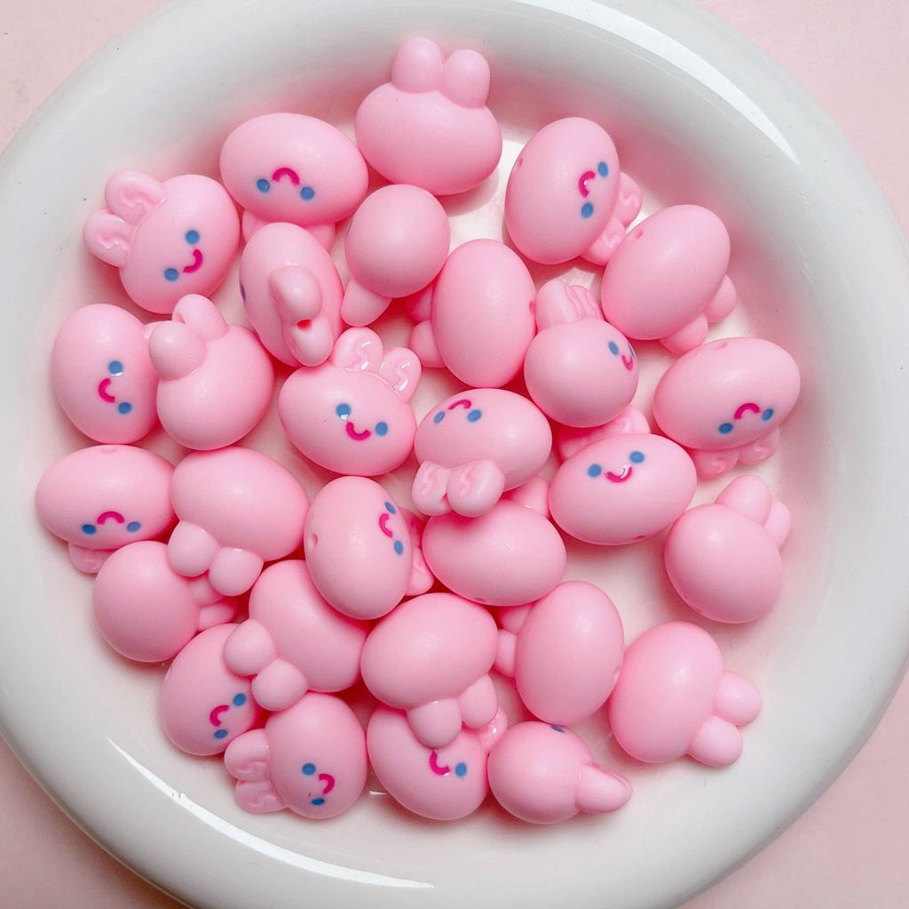 DW53 5Pcs 20mm Acrylic Animal Bead Cartoon Minimalist Bunny Eads Handmade Necklace Bracelet DIYmaterial Jewelry Accessories