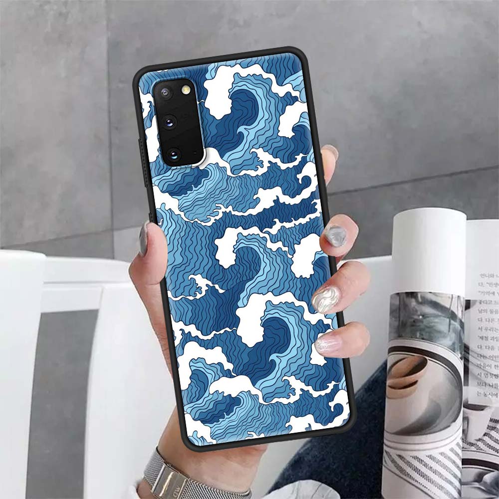 Soft Phone Case For Samsung Galaxy Note 20 Ultra 10 Lite S10 Plus S20 FE 5G 9 8 Back Cover S21 Funda Japanese Style Art Japan
