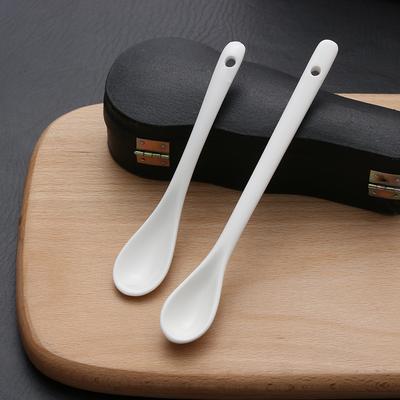 Duże/Małe Ceramiczne Porcelanowe Melaminowe Łyżeczki Kuchenne do Herbaty Kawy Białe Łyżeczki Cukier Deserowa Łyżka Narzędzie Kuchenne