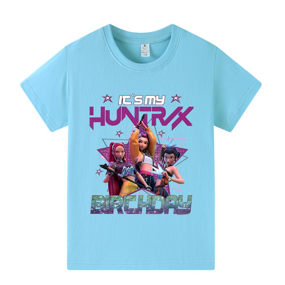 A1240 Kinder Jungen Mädchen Kpop Rumi Zoey Mira Print Kurzarm T-Shirt