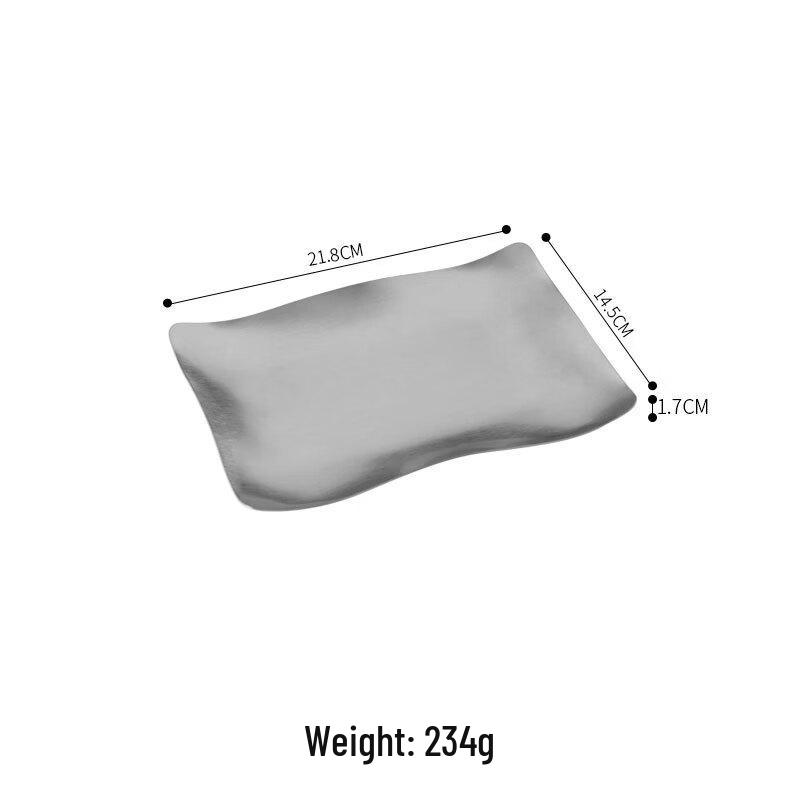 ZISIZ Irregular Stainless Steel Wave Serving Plate Set