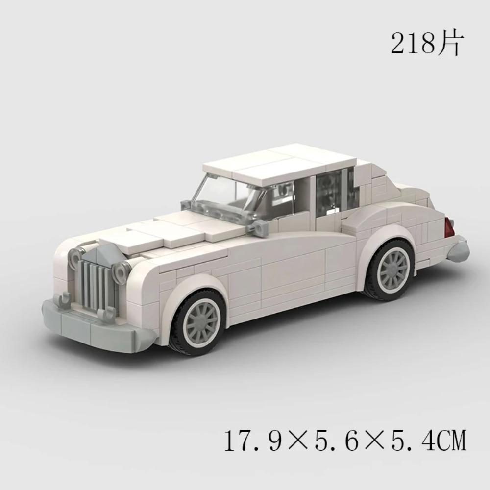 City vintage Speed car MOC rally sports model Building Blocks Old Super race classical Vehicle  Racing Bricks Christmas Gift toy