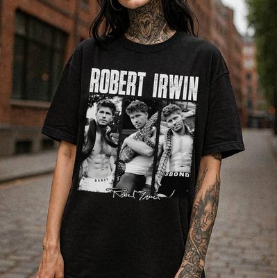 Robert Irwin Printed Womens Tshirt SpringSummer Fashion Trend Pure Cotton Top Neutral Round Neck Short Sleeve Tshirt