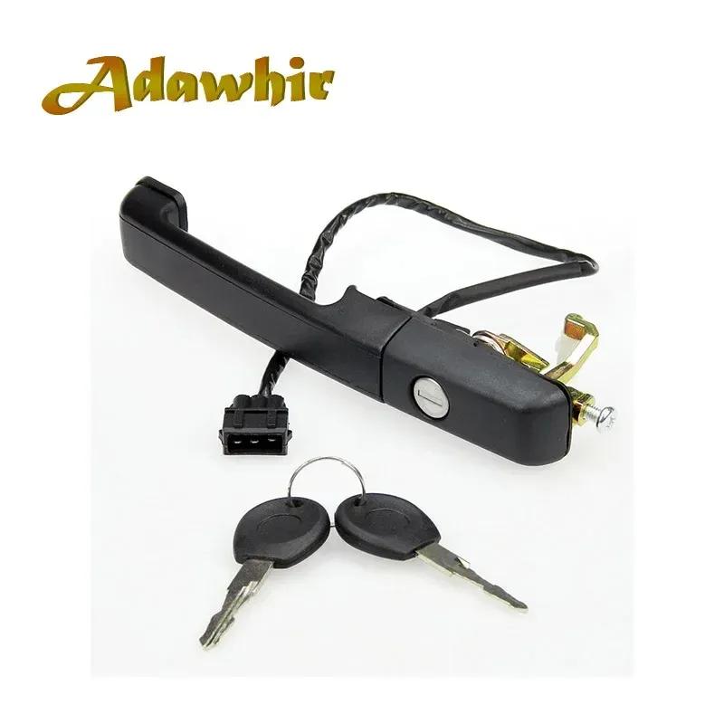 1 zestaw do Volkswagen PASSAT B3 zewnętrzna klamka przednich drzwi z zamkiem na klucz 357837205A 357837205AS 357837206A 357837206AS