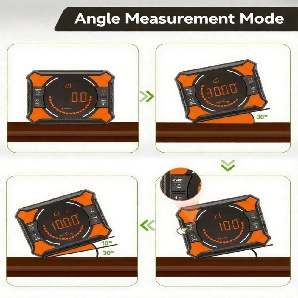 Digital Display Display Angle Gauge Four Sided Tilt Angle Box Electronic Level Laser