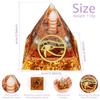 Crystal Pyramid Reiki Energy Pyramid Decor Handmade Meditation Pyramid Ornament Energy Protection Crystal Generator for Office