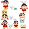 Crayon Shin Chan Shiro Daily Life Pvc Blind Box Collectible Toy For Kids And Fans