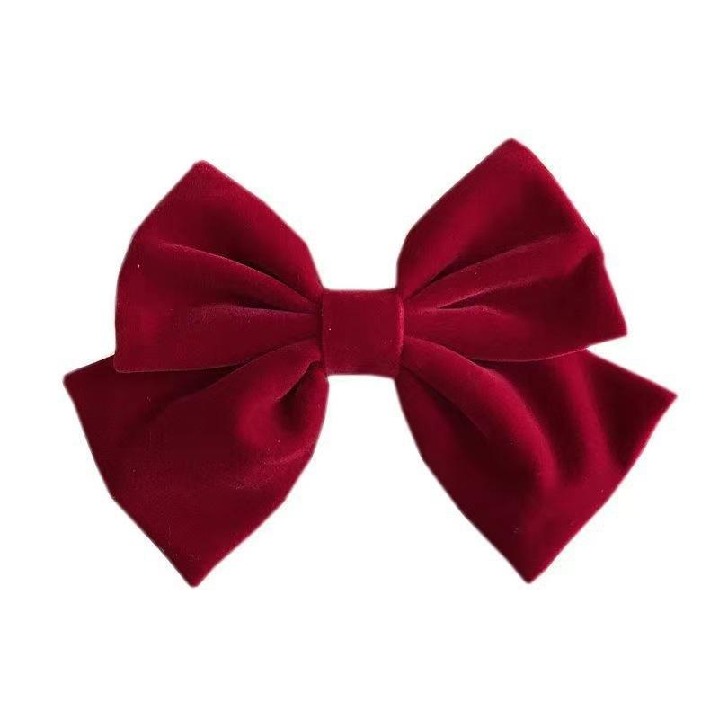 Korean Satin Bow Hair Clip for Women - Large Butterfly Ribbon Spring Clip - Cute Coquette Style Hair Accessory Girls Gift арбуз красный