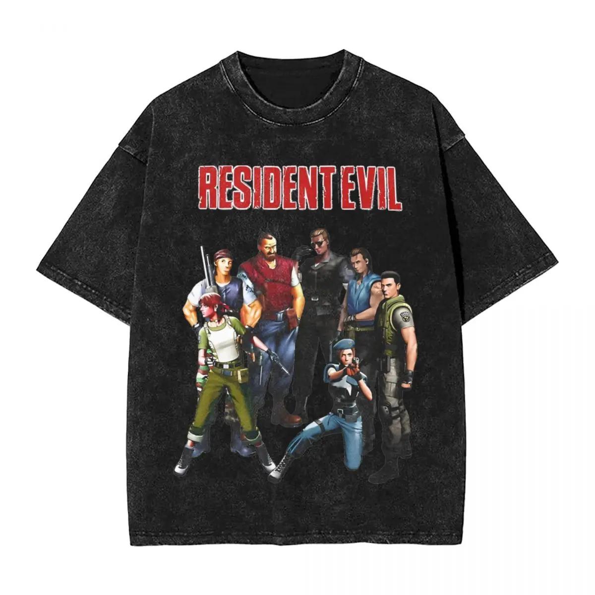 

Resident Evil S.T.A.R.S. Группа Classic Group Винтажная стираная игровая футболка, Унисекс уличная футболка для фанатов хоррор-игр на выживание, 100% хлопок, повседневная L