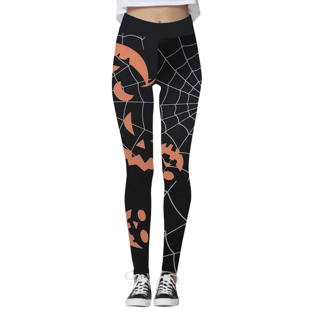 Women's Halloween 3D Printing Slim Stretch Yoga Pants Outdoor Gym Pants