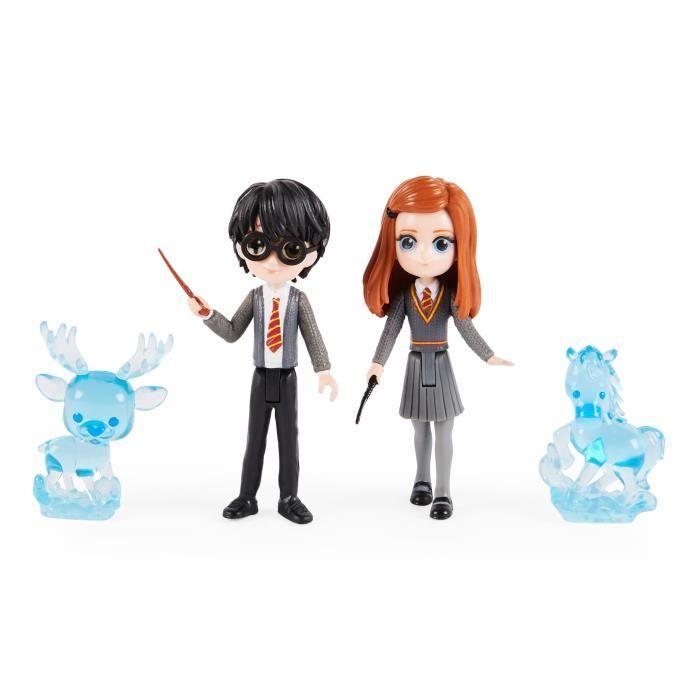 Coffret 2 figurines Harry Potter &amp; Ginny Weasley + 2 figurines Patronus - SPIN MASTER