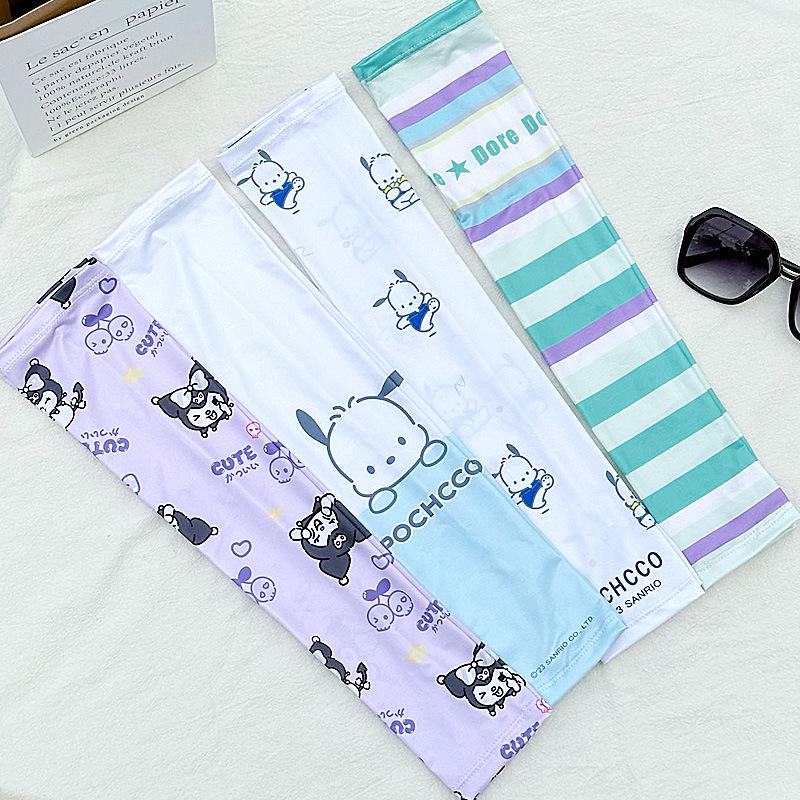 Women's Cute Korean Style Ice Silk Sleeves: Summer UV Protection & Breathable for Outdoor Cycling