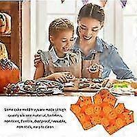 Halloween Silicone Baking Mold, Rectangle Horror Cookies Mold, Halloween Silicone Molds, Diy Halloween Pop Molds 6 Cup Cake Mold 2pcs