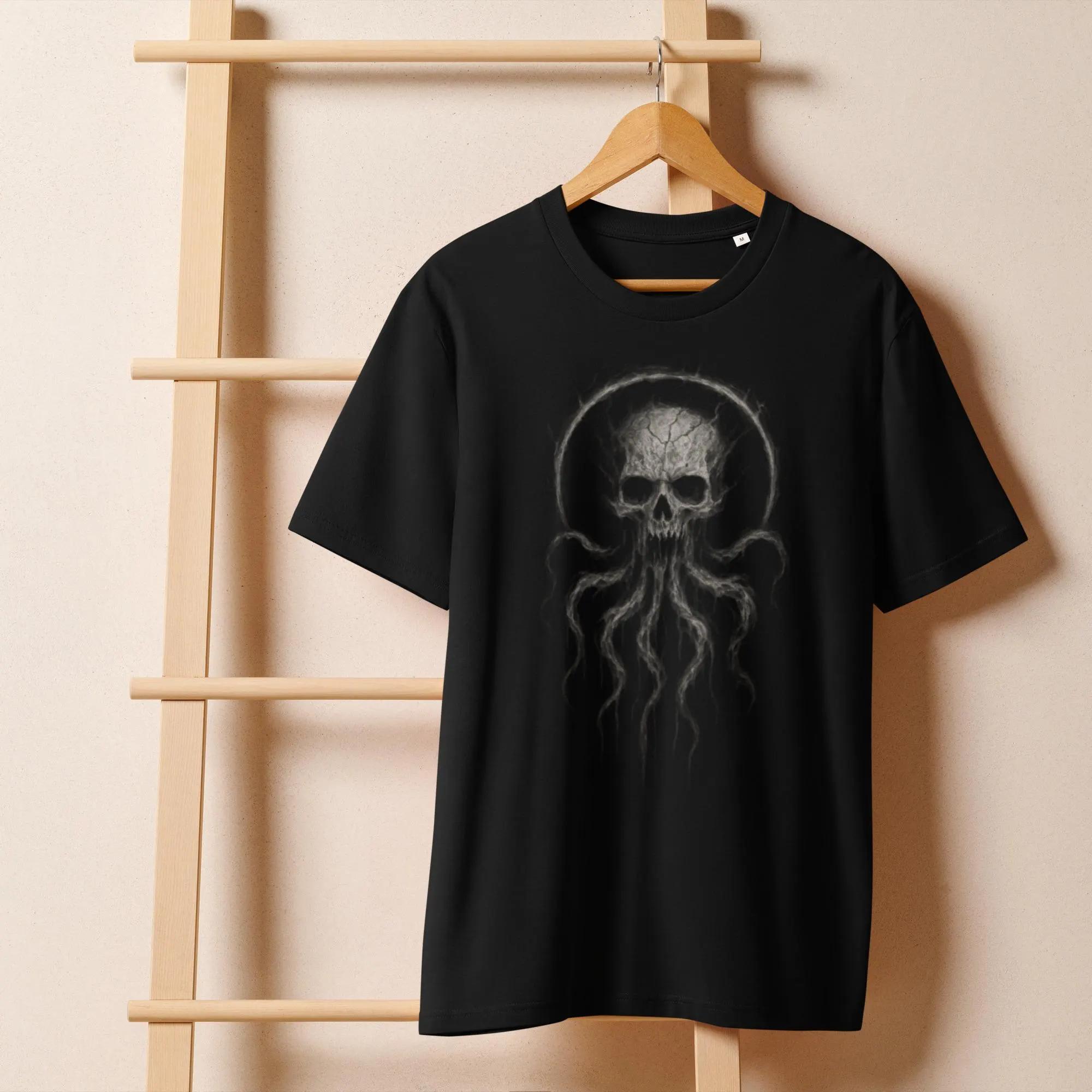 

Gothic Skull Tee with Tentacle Design Dark Unisex Shirt for Metalheads, Horror Fans & Occult Streetwear Lovers, Alternative 4XL