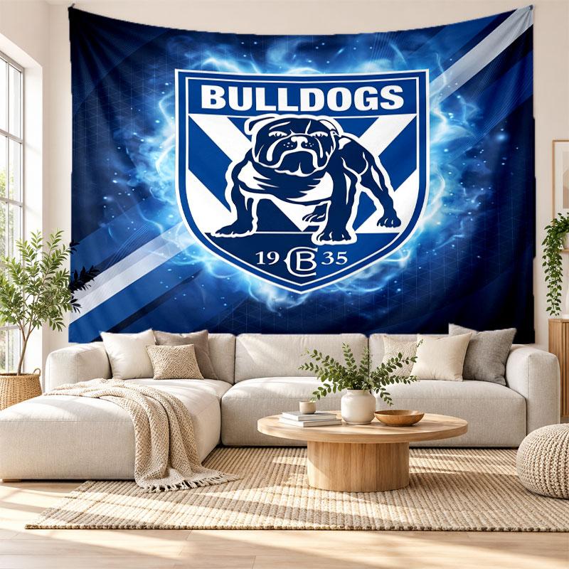 Canterbury-Bankstown Bulldogs Wall Tapestry, Soft Fabric Wall Hanging, Decorative Backdrop For Bedroom Home Wall Art