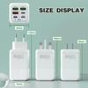 150W Multi-Port Fast Charger with 3 USB & 3 PD Ports, 5V/3A