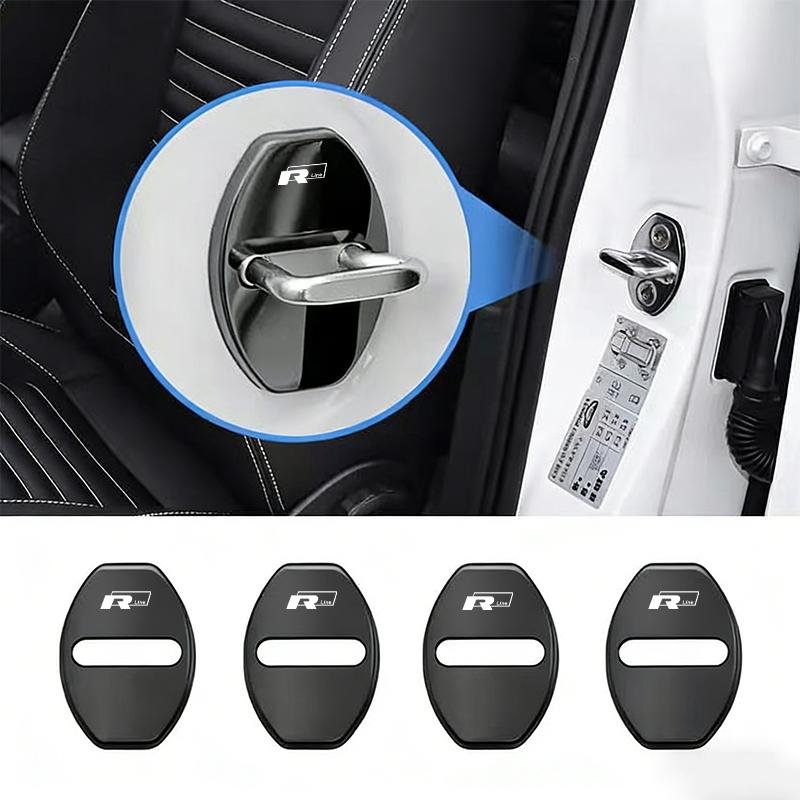 4Pcs Metal Car Door Lock Buckle Cover Protective Covers Hub Cap For VW GTI Polo Golf Passat B6 B7 B8 Tiguan Jetta T-ROC Taigo CC vhcp29