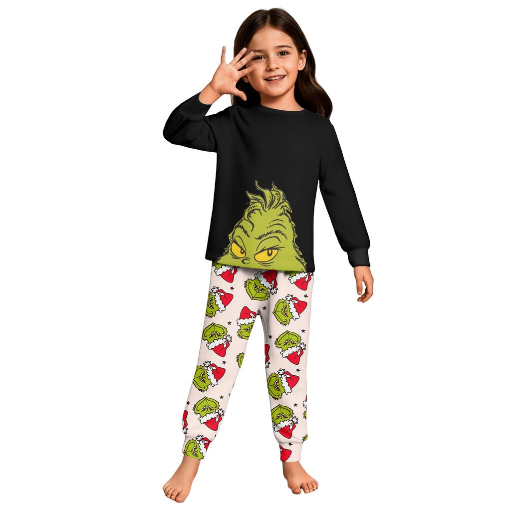 Children's  Boys And Girls Thin Two-piece  Long-sleeved Pants Two-piece